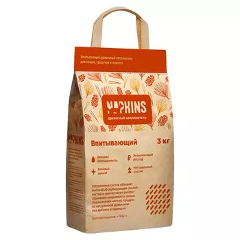 NAPKINS наполнитель древесный впитывающий (3 кг., 5,6 л.)