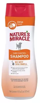 Nature's Miracle шампунь Shed Control против линьки с контролем запаха для собак (473 мл.)
