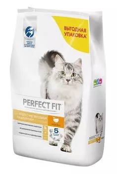 Perfect Fit Sensitive сухой корм для кошек с чувствительным пищеварением (Индейка, 10 кг.)