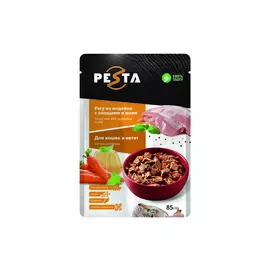 Pesta пауч для кошек (кусочки в желе) (Индейка и овощи, 85 г.)
