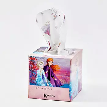 KARTIKA Салфетки бумажные косметические 3 слоя Будь собой "Frozen" 56.0