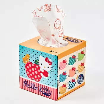 KARTIKA Салфетки бумажные косметические "Hello Kitty" с рисунком 3 слоя 56