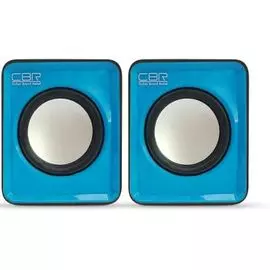 Компьютерная акустика 2.0 CBR CMS 90 blue, 2х3 Вт, USB, 3.5 мм линейный стереовход, регул. громк., 1 м, ABS-пластик