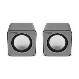 Компьютерная акустика 2.0 CBR CMS 90 питание USB, 2х3 Вт (6 Вт RMS), материал корпуса пластик, 3.5 мм линейный стереовход, регул. громк., длина кабеля
