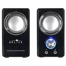 Компьютерная акустика 2.0 Oklick OK-116 черный, 6Вт