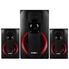 Компьютерная акустика 2.1 Sven MS-304 SV-015602 черная, 20Вт+2x10Вт, FM-тюнер, USB/SD, Bluetooth, дисплей, ПДУ