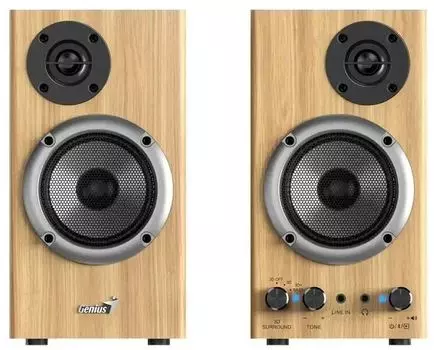 Компьютерная акустика Genius SP-HF520BT 31730054403 bluetooth, цвет: светлое дерево