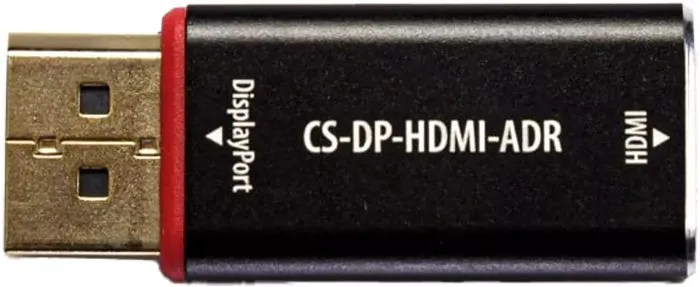 Переходник Cactus CS-DP-HDMI-ADR аудио-видео DisplayPort (m)/HDMI (f) позолоч.конт. черный