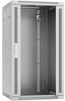 Шкаф настенный 19", 22U Cabeus SH-05F-22U60/60-R 600x600x1082mm (ШхГхВ) дверь стекло, цвет серый (RA