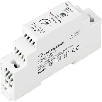 Блок питания ARV-DR15-12 (12V, 1.25A, 15W) (Arlight, IP20 DIN-рейка) 034670
