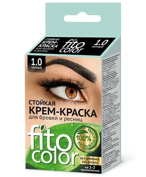 Стойкая крем-краска для бровей и ресниц Fitocolor, Черный2прим2х2 мл