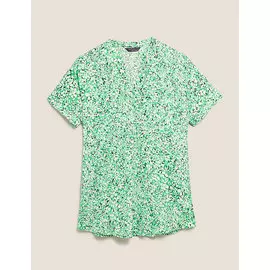 Блузка с короткими рукавами и V-образным вырезом, Marks&amp;Spencer