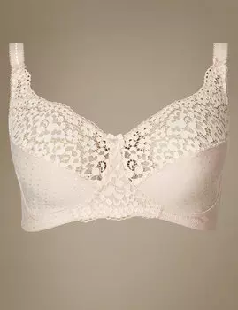 Бюстгальтер с кружевными вставками Vintage и полноразмерной чашкой AA-DD