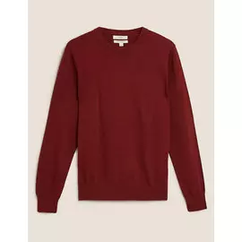 Джемпер из чистого хлопка с круглым вырезом Big &amp; Tall, Marks&amp;Spencer