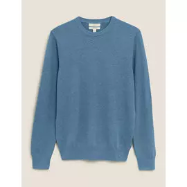 Джемпер из чистого хлопка с круглым вырезом Big &amp; Tall, Marks&amp;Spencer