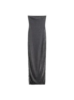 Платье миди Bershka Dress, пятнистый черный