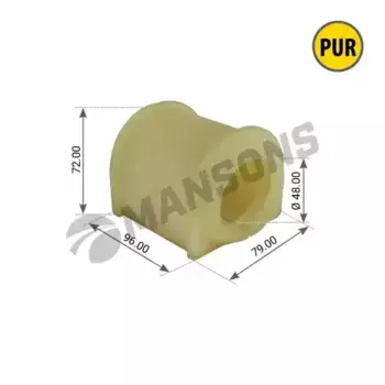втулка стабилизатора !(п) разрезн. 48x72/96x79mm \BPW 300.119 MANSONS