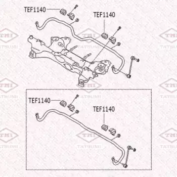 втулка стабилизатора перед.!\ KIA Rio 05> TEF1140 TATSUMI
