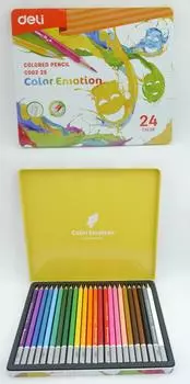 Набор цветных карандашей Deli Color Emotion, трехгранные, 24 шт. (EC00225)
