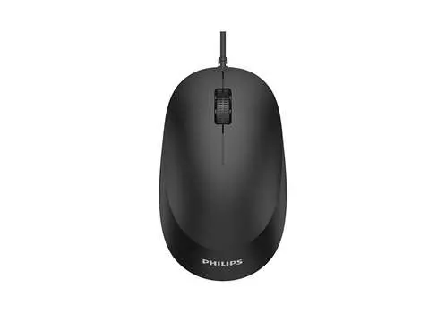 Мышь проводная PHILIPS SPK7207, 1200dpi, USB, черный (SPK7207B/01)