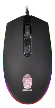 Мышь проводная Qumo Pretender, 3200dpi, оптическая светодиодная, USB, черный (M53)