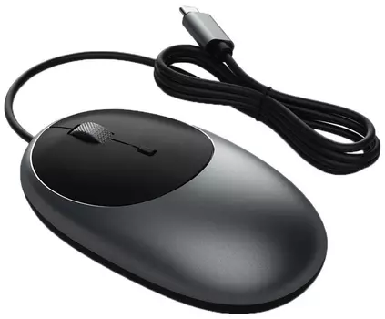 Мышь проводная Satechi C1 USB-C Wired Mouse, 3200dpi, оптическая светодиодная, USB Type-C, серый (ST-AWUCMM)