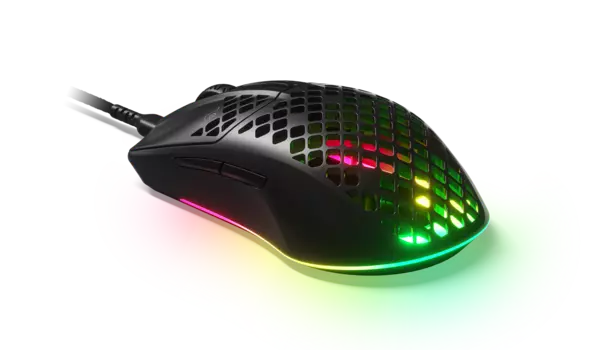 Мышь проводная SteelSeries Aerox 3, 8500dpi, оптическая светодиодная, USB Type-C, черный (62599)