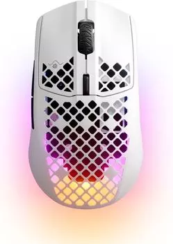 Мышь проводная SteelSeries Aerox 3 Wireless, 18000dpi, оптическая светодиодная, Bluetooth/USB, белый (62608)