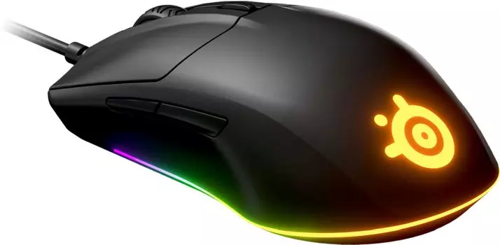 Мышь проводная SteelSeries Rival 3, 8500dpi, оптическая светодиодная, USB, черный (62513)
