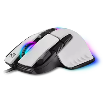Мышь проводная Sven RX-G990 , 12400dpi, оптическая светодиодная, USB, белый/черный (SV-021757)