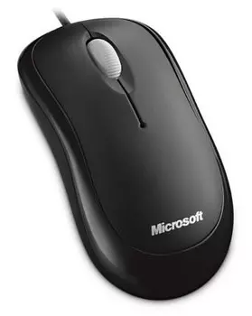Мышь проводная Microsoft Basic Optical Mouse Black USB, 1000dpi, оптическая светодиодная, черный (4YH-00007)