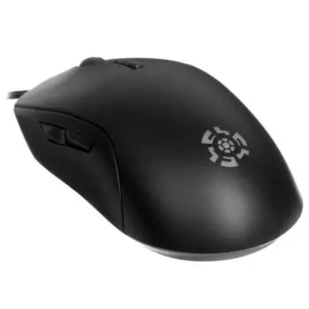 Мышь проводная Qumo UFO M77, 2400dpi, оптическая светодиодная, USB, черный