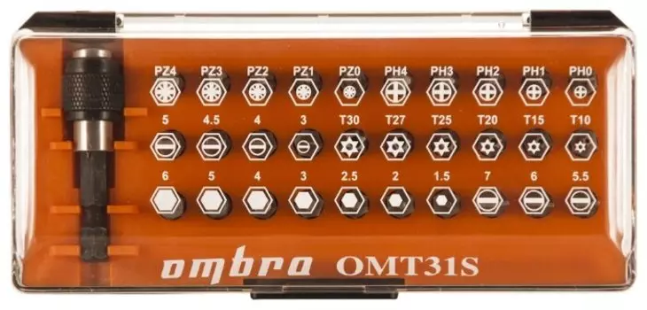 Набор бит OMBRA OMT31S, предметов в наборе: 31шт., пластиковый кейс (OMT31S)