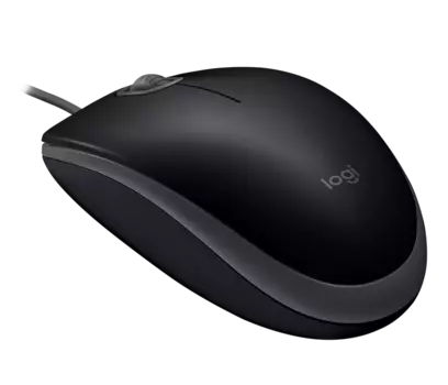 Мышь проводная Logitech B110 Silent, 1000dpi, оптическая светодиодная, USB, черный (910-005508)