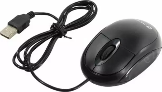 Мышь проводная Oklick 105S, 800dpi, оптическая светодиодная, USB, черный (400941)