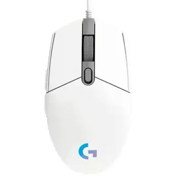 Мышь проводная Logitech G102 LIGHTSYNC, 8000dpi, оптическая светодиодная, USB, белый (910-005809)