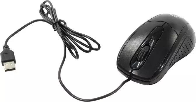 Мышь проводная Oklick 305M, 1000dpi, оптическая светодиодная, USB, черный