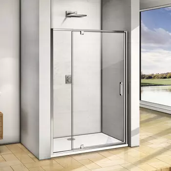 Душевая дверь в нишу Good Door Orion 130х185 профиль хром стекло прозрачное