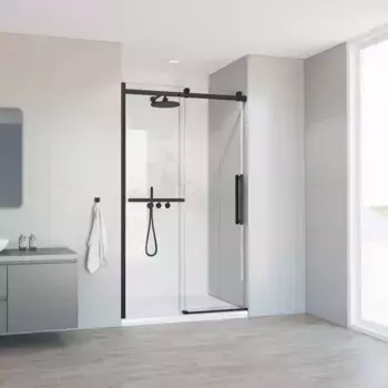 Душевая дверь в нишу Vincea Como Soft VDS-1CS120CLB 120 см профиль черный