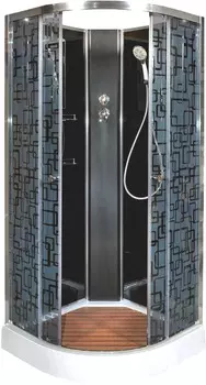 Душевая кабина DETO BM1510NBLACK с средним поддоном, без крыши