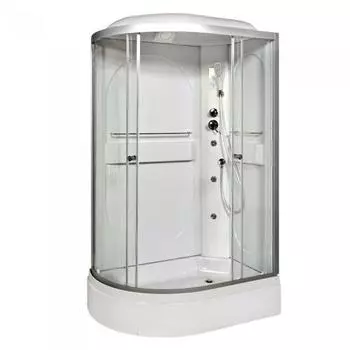 Душевая кабина Deto L 120х80 с электрикой и гидромассажем, хром (L520RGM+EL)
