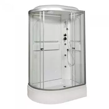 Душевая кабина Deto L 120х80 с гидромассажем, хром (L520RLED+GM)