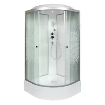 Душевая кабина Deto L 80х80 с электрикой, хром (L780EL)