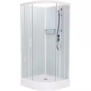 Душевая кабина Frank 120х120 белая стекло матовое