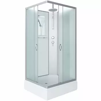 Душевая кабина Niagara Classic 100х80 хром стекло матовое без гидромассажа