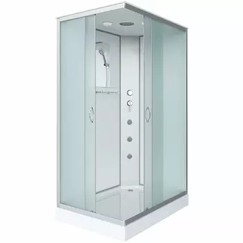 Душевая кабина Niagara Classic 100х80 хром стекло матовое с гидромассажем
