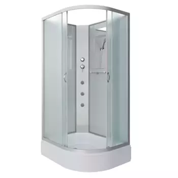 Душевая кабина Niagara Classic 110х80 L без крыши профиль хром стекло матовое с гидромассажем