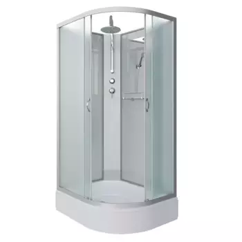 Душевая кабина Niagara Classic 110х80 L без крыши профиль хром стекло матовое
