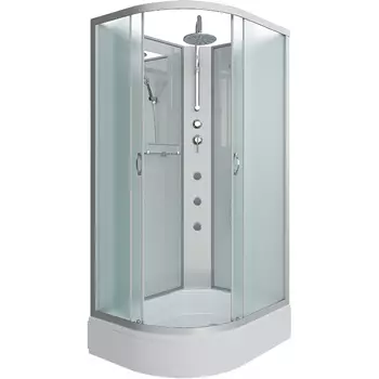 Душевая кабина Niagara Classic 110х90 хром стекло матовое с гидромассажем