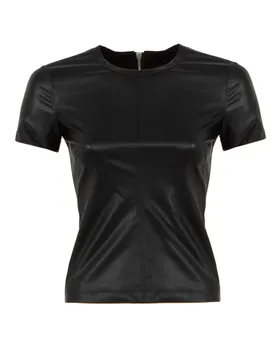 топ из экокожи HELMUT LANG
